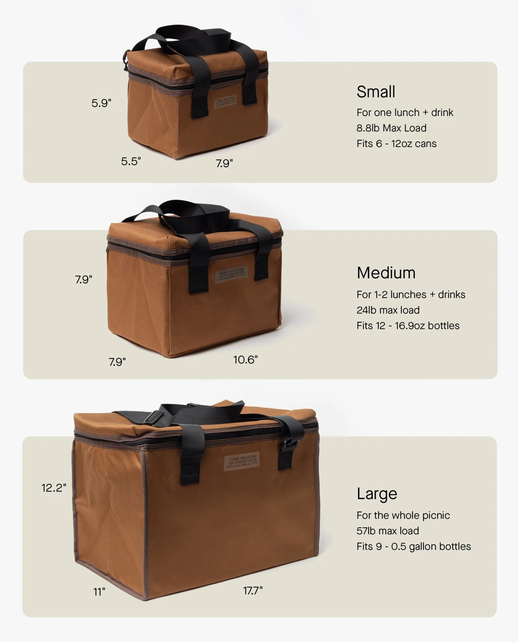 Hightide Cooler Cargo Bag (Brown)