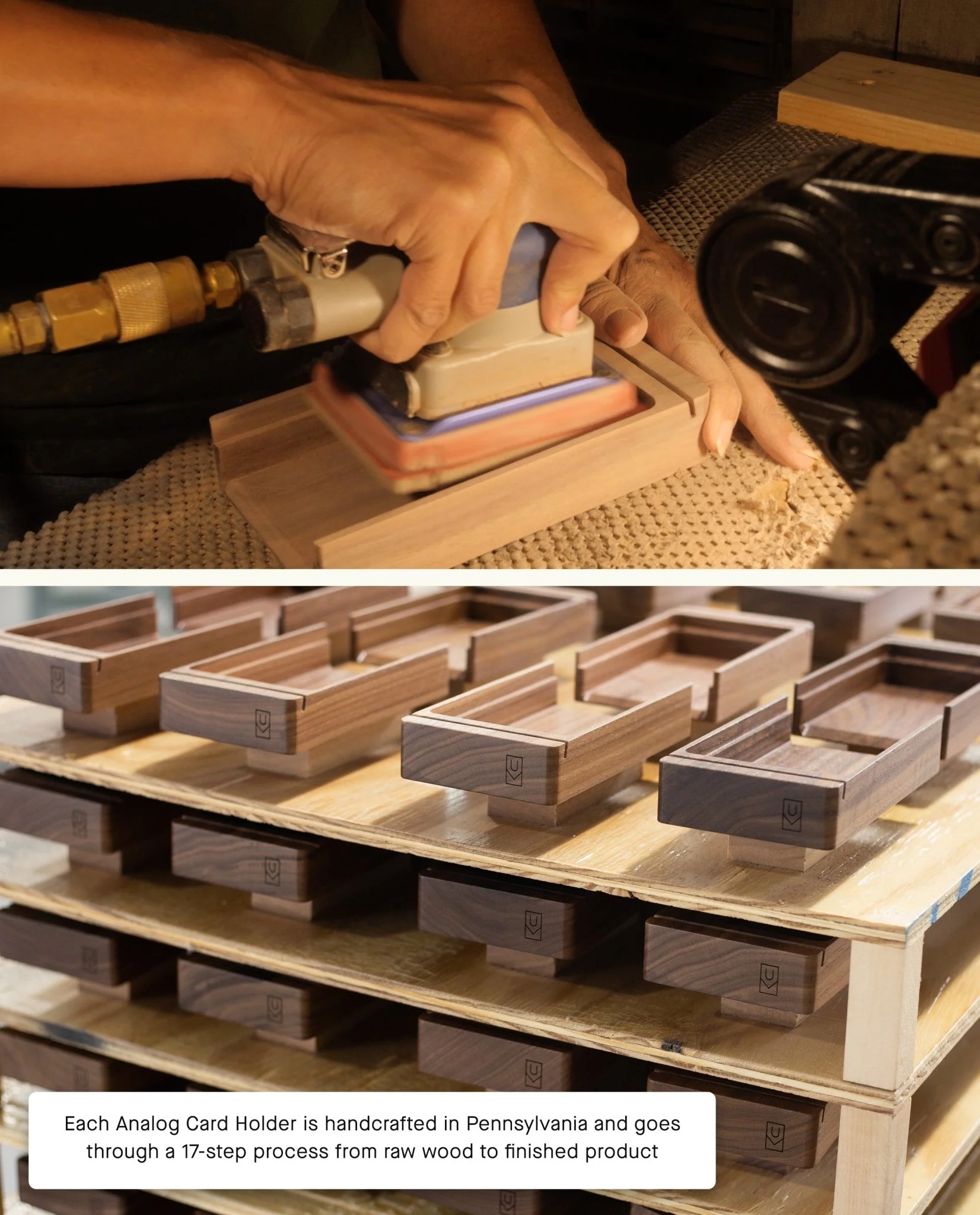 Analog Premium Wood Card Holder (Walnut)