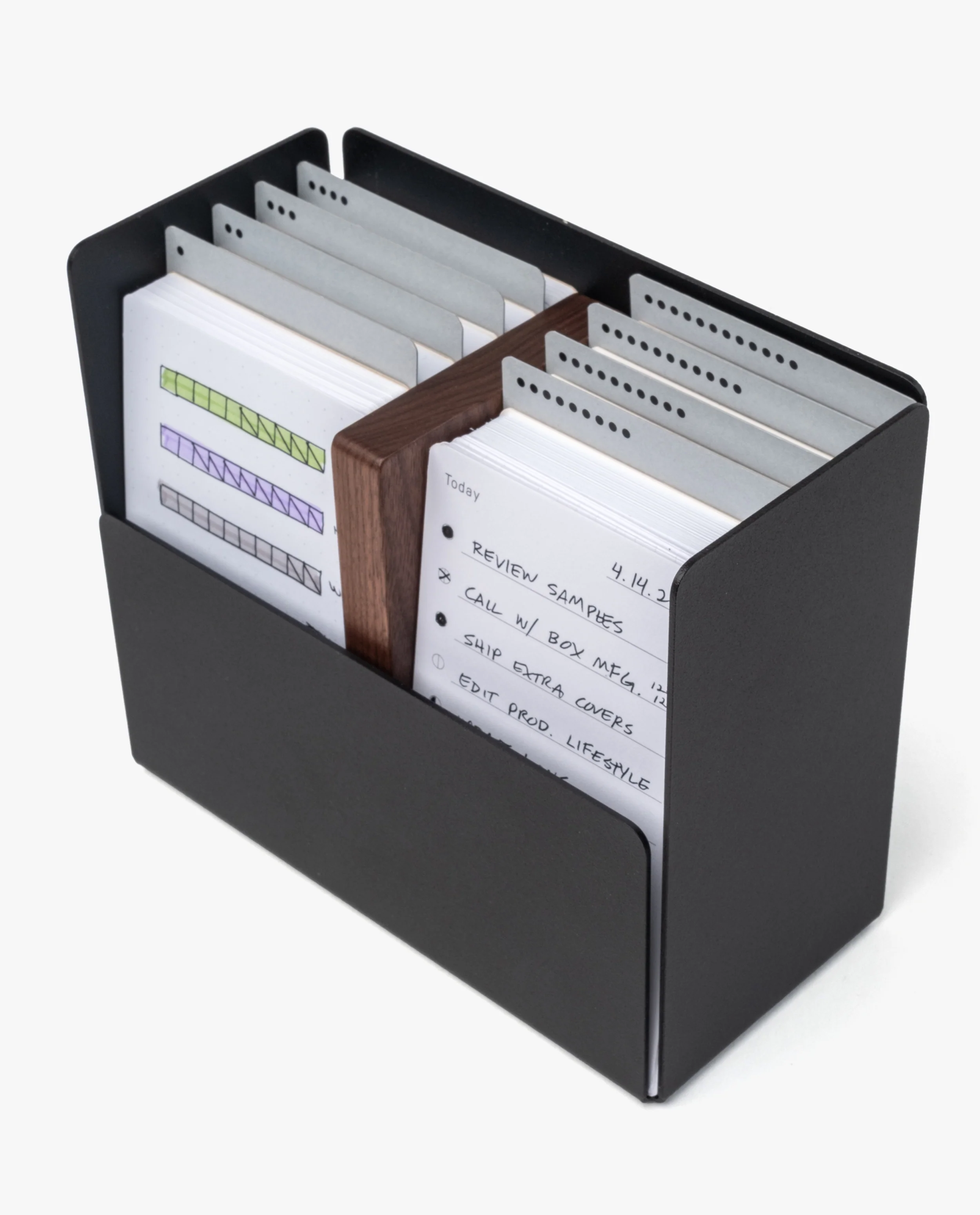 Analog Archive Box (Black Steel / Walnut Wood)