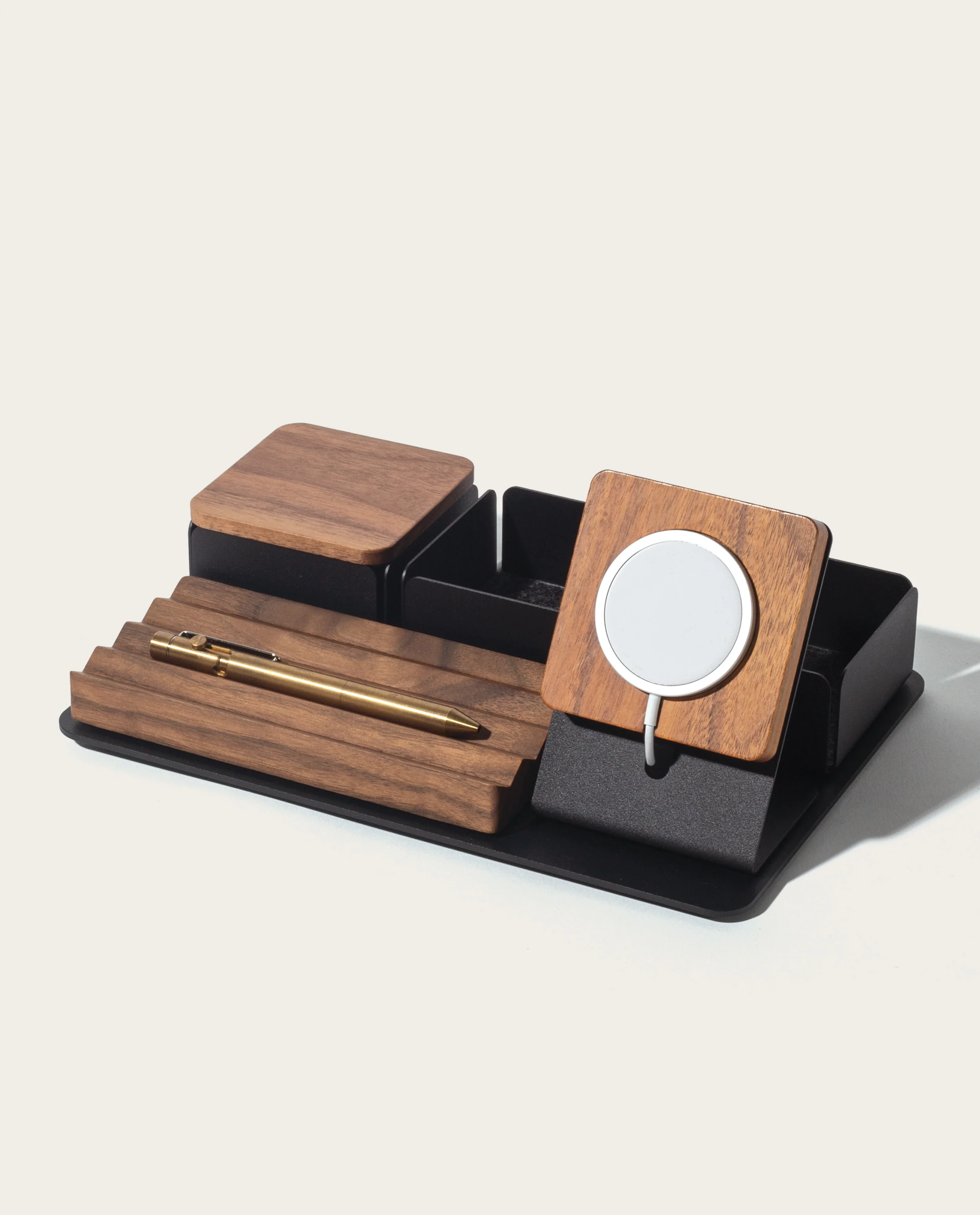 Gather 2x3 Premium Organizer Set (Black/Walnut)