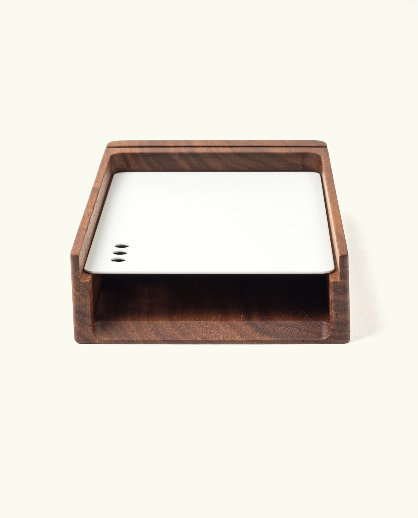 Analog Premium Wood Card Holder (Walnut)