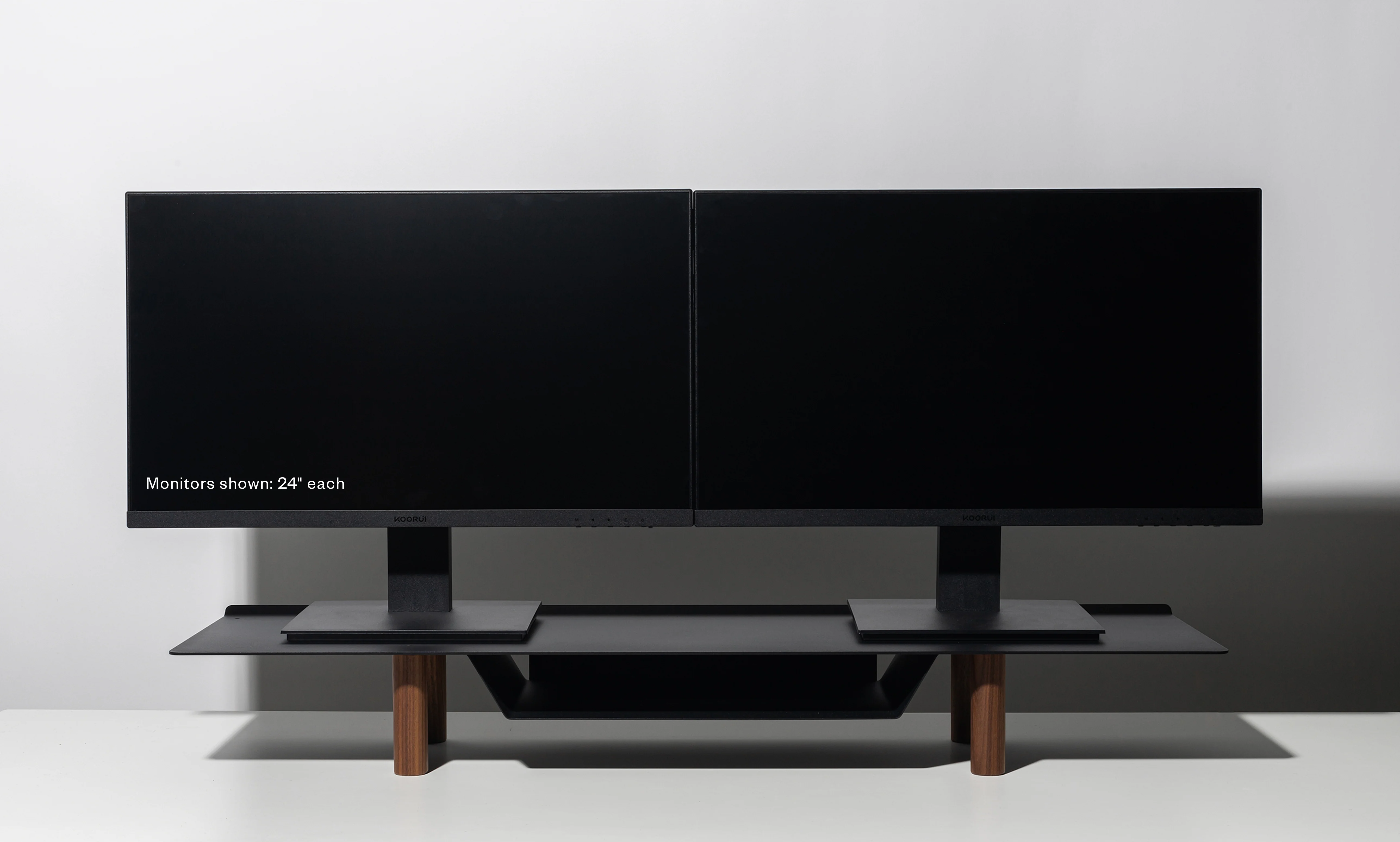 Large Monitor Stand (Black/Walnut)