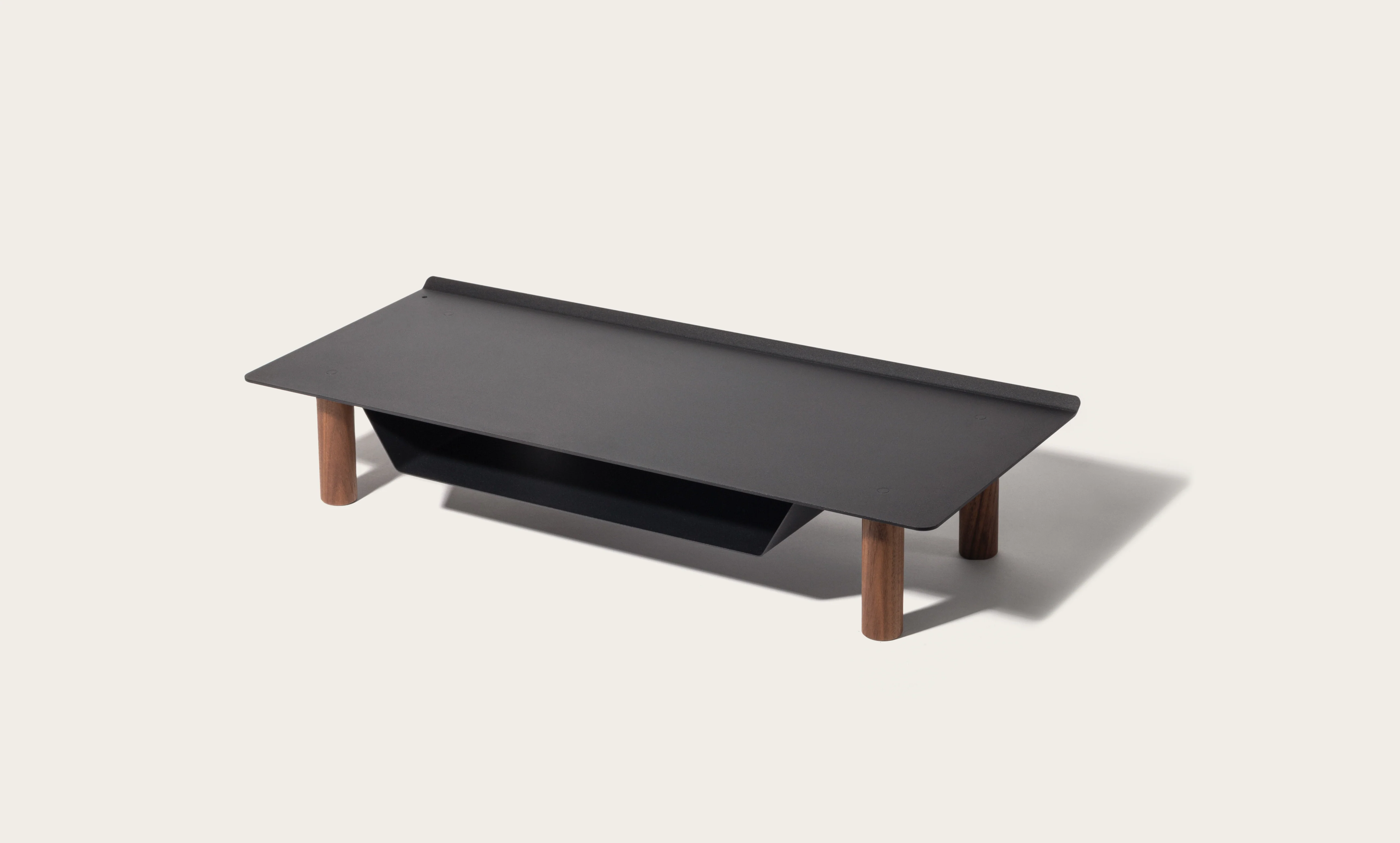 Gather Small Monitor Stand (Black/Walnut)