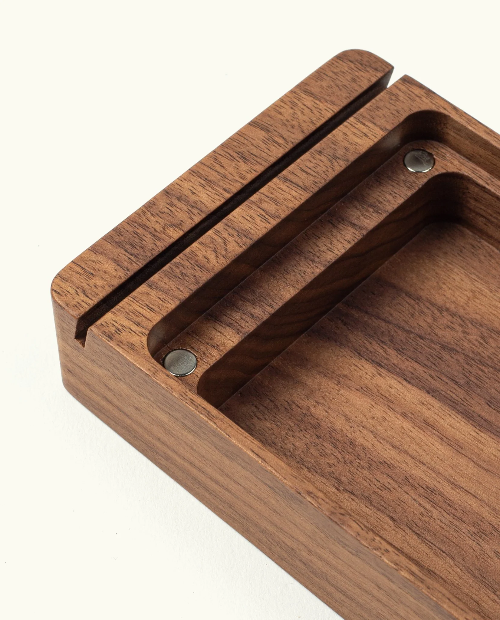 Analog Premium Wood Card Holder (Walnut)