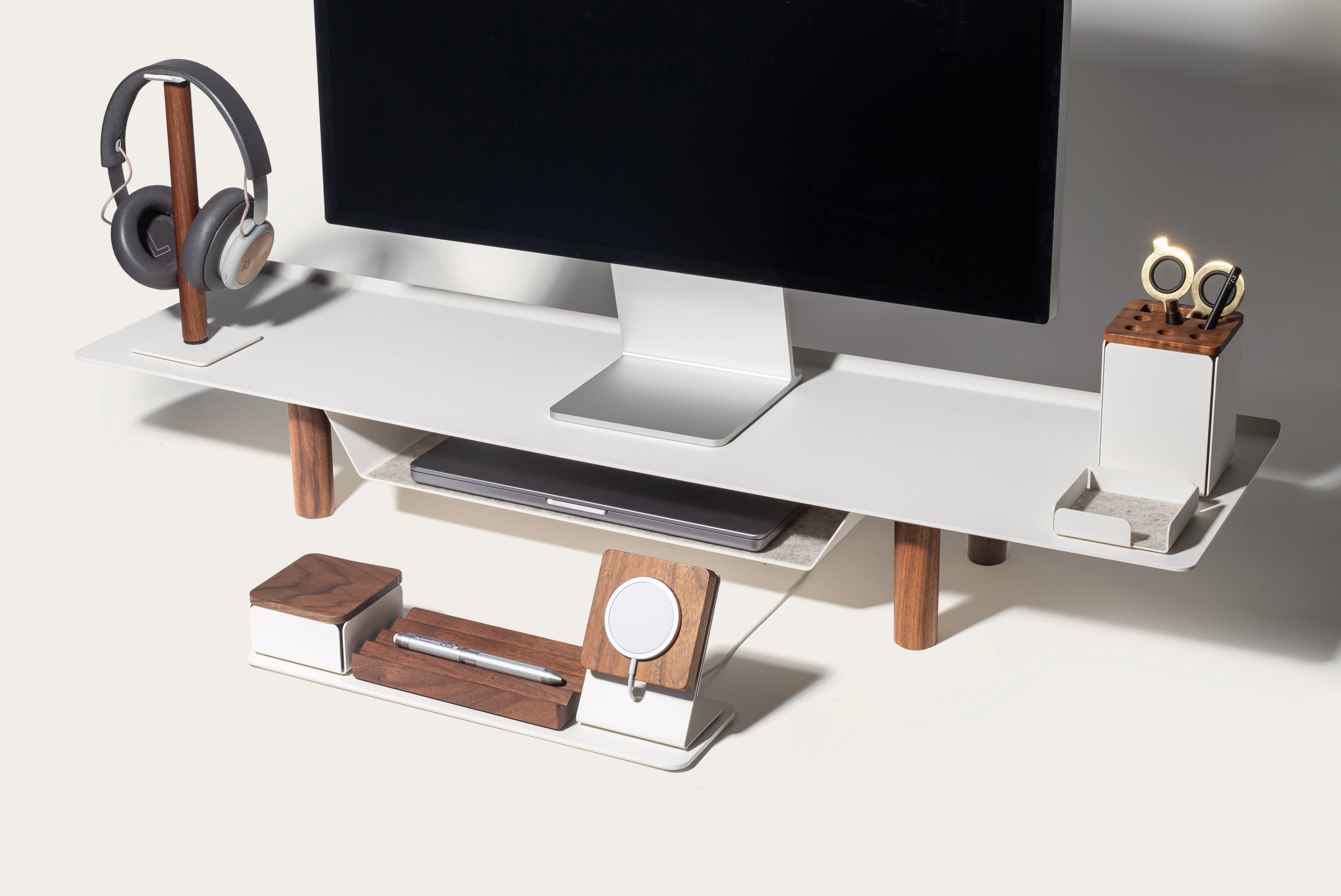 Gather Productivity Kit (White/Walnut)