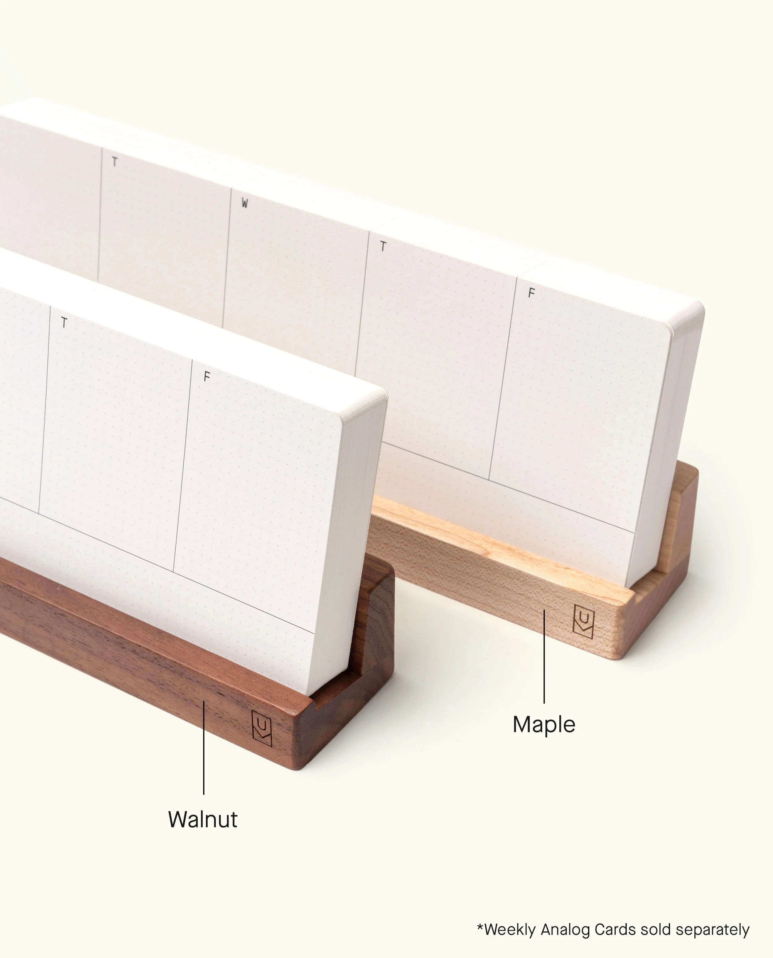 Analog Weekly Card Holder (Maple)