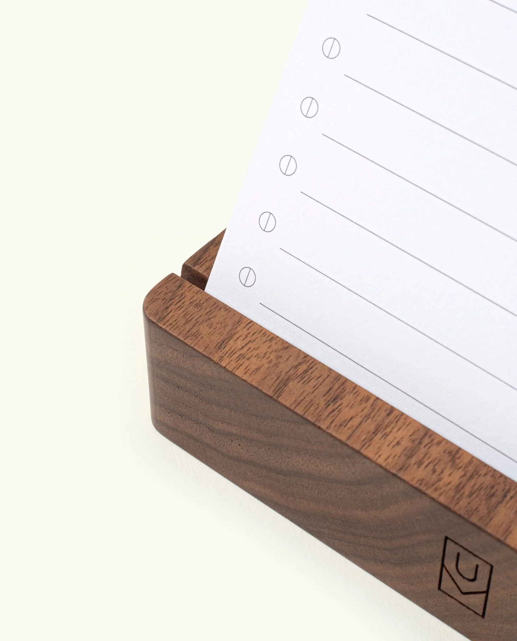 Analog Premium Wood Card Holder (Walnut)