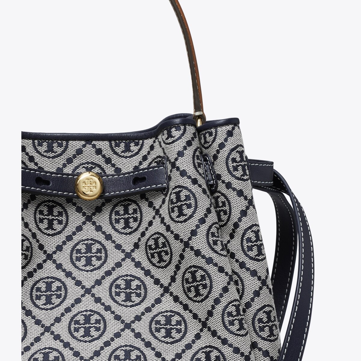 Romy T Monogram Bucket Bag