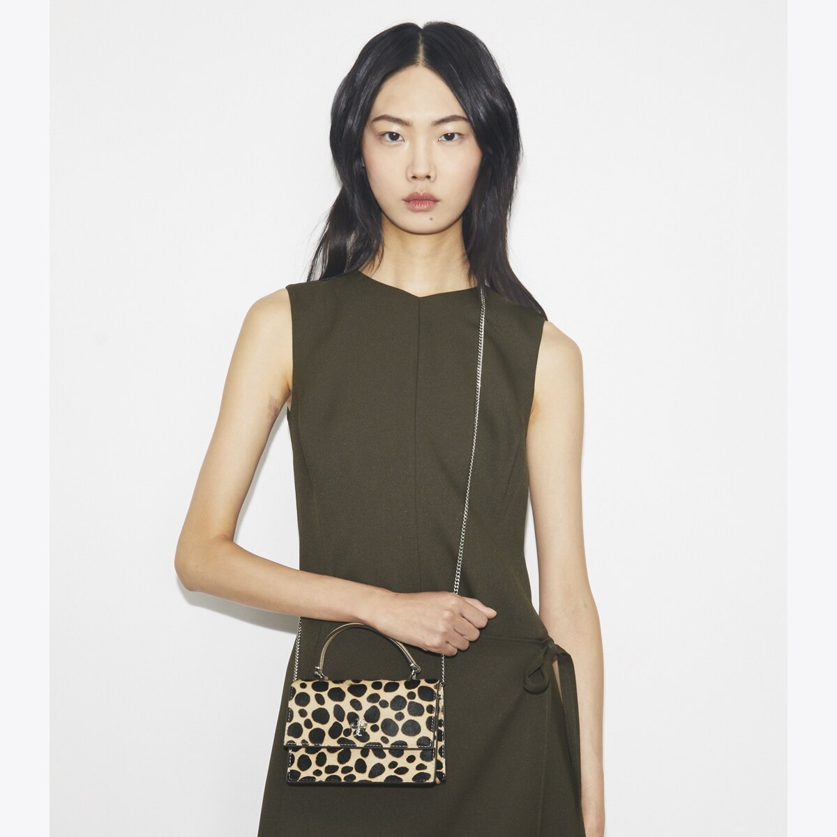 Mini Kira Calf Hair Top-Handle Crossbody