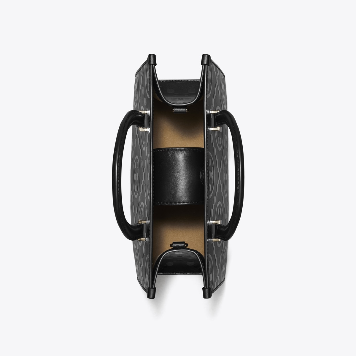 T Monogram Top-Handle Embossed Tote