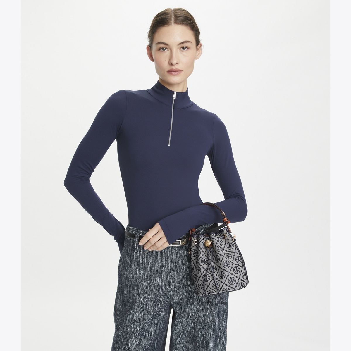 T Monogram Mini Bucket Bag