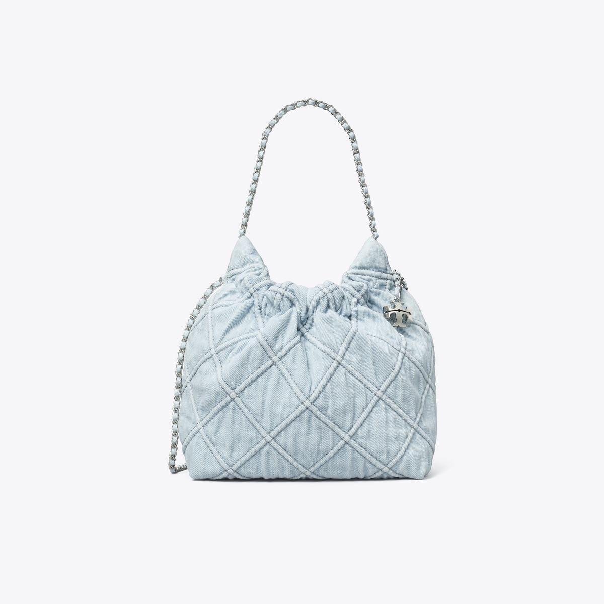 Mini Fleming Soft Denim Hobo Bag