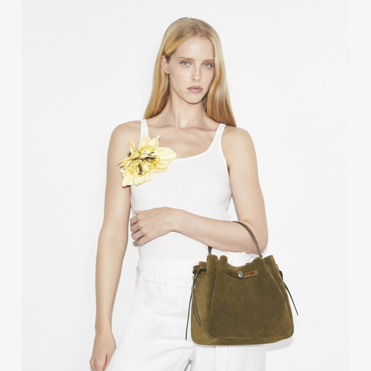 Romy Suede Bucket Bag