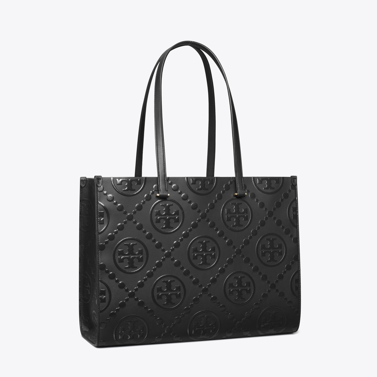T Monogram Embossed Tote