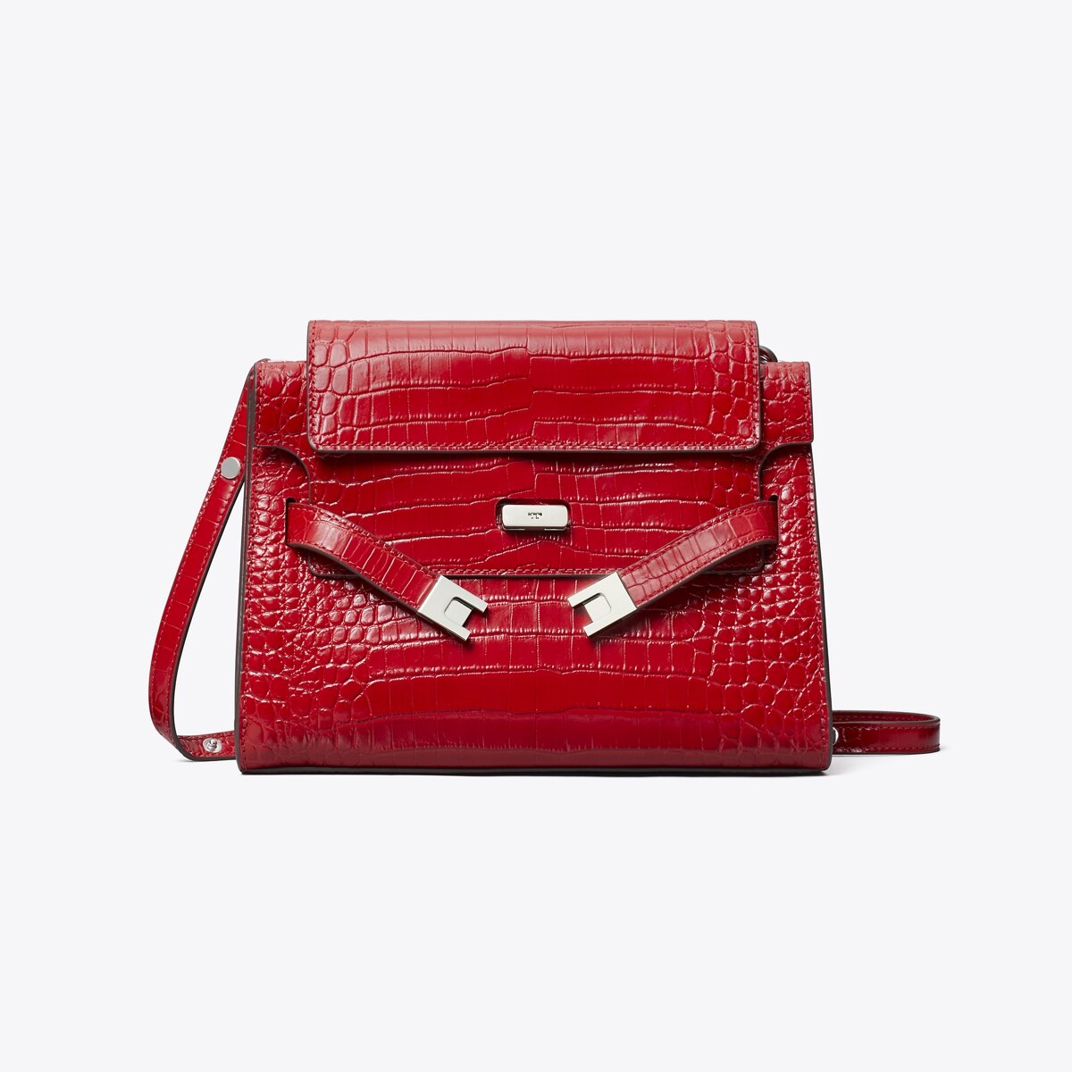 Lee Radziwill Croc-Embossed Shoulder Bag