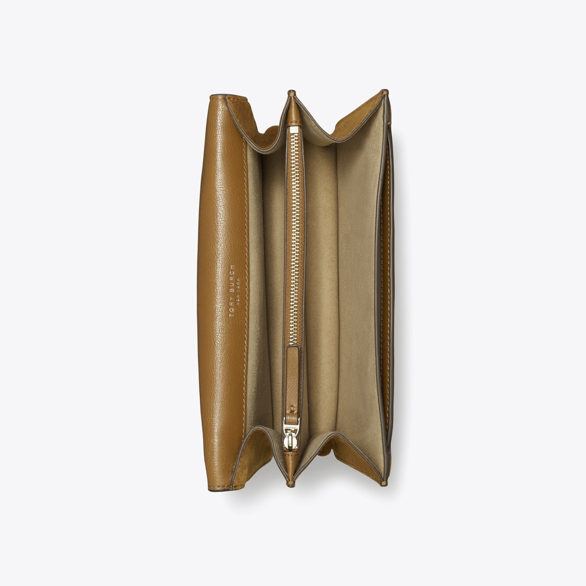 T Monogram Suede Shoulder Bag