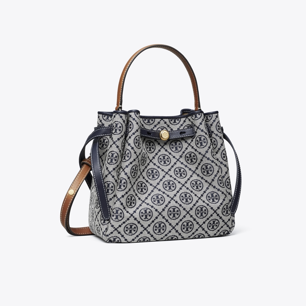 Romy T Monogram Bucket Bag