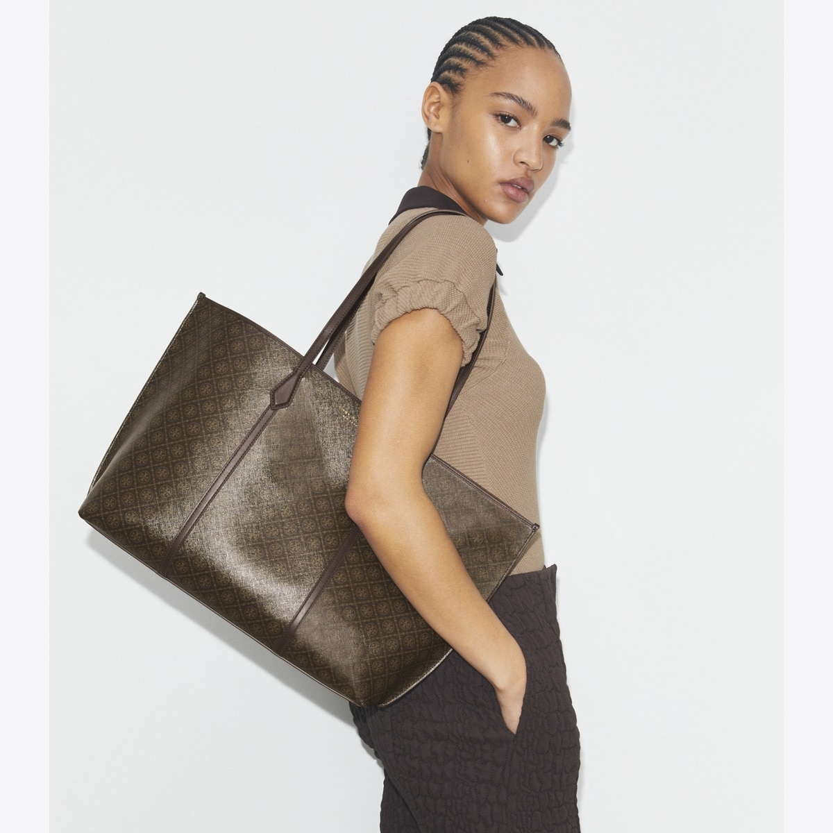 Perry Coated Canvas Tote