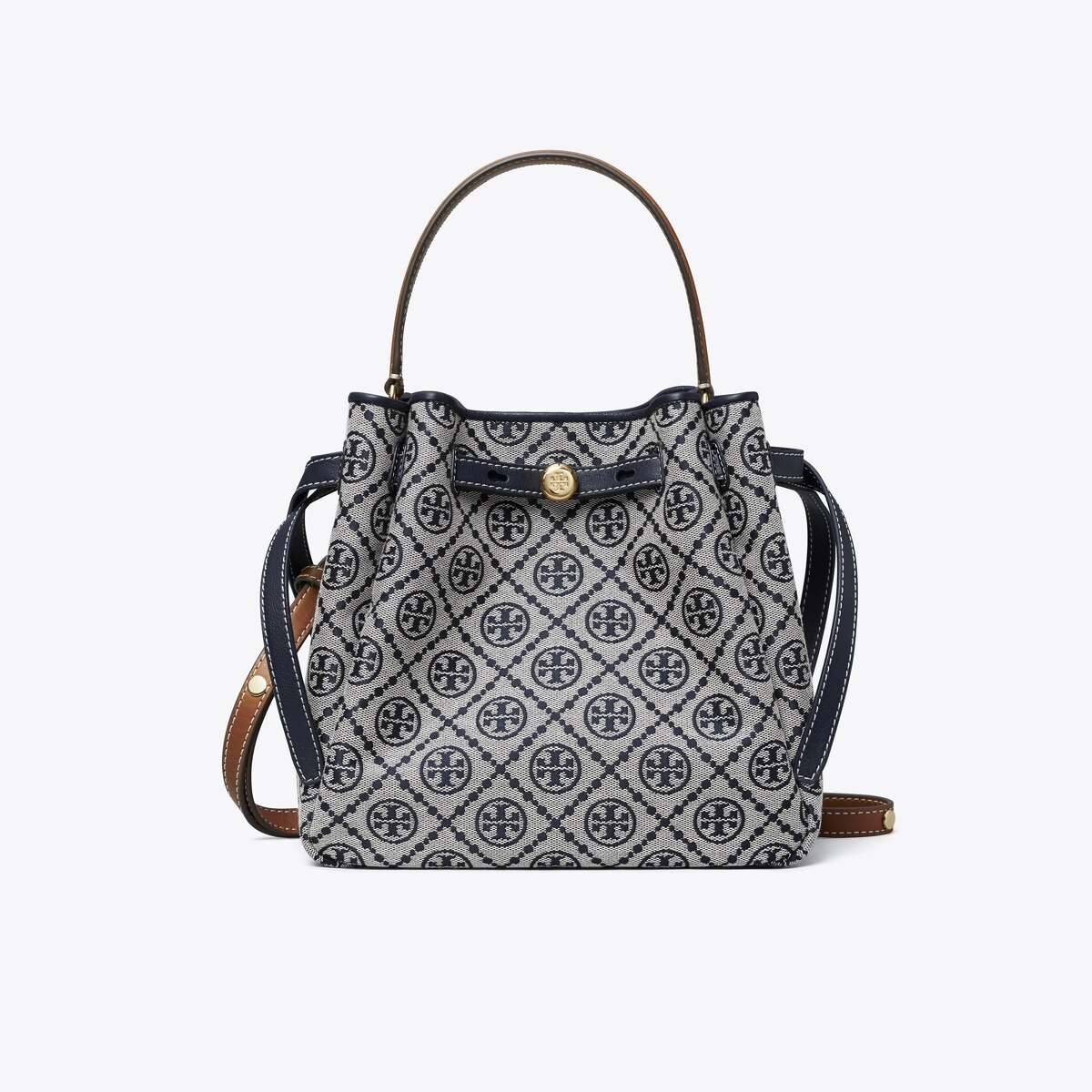 Romy T Monogram Bucket Bag