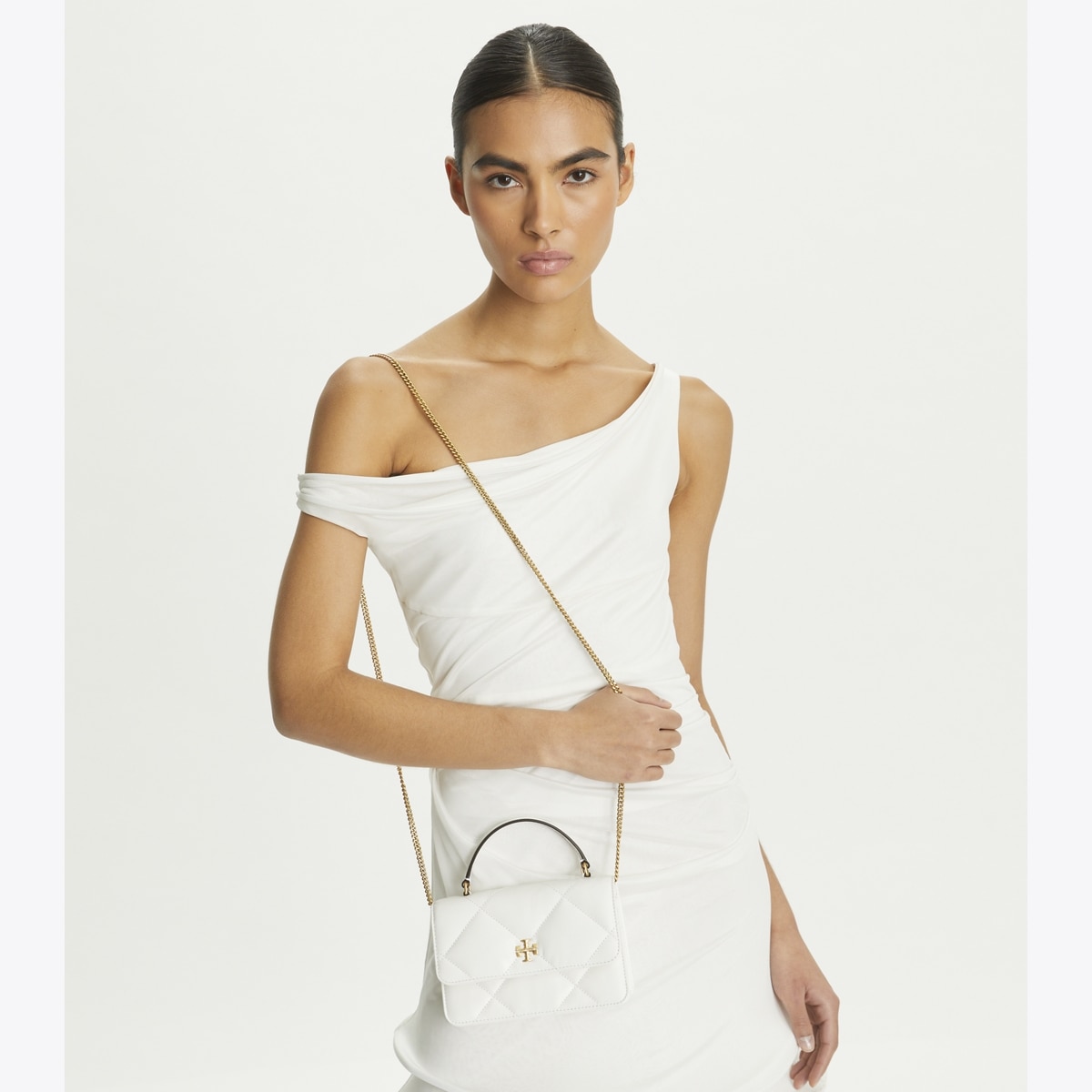 Mini Kira Diamond Quilt Top-Handle Crossbody