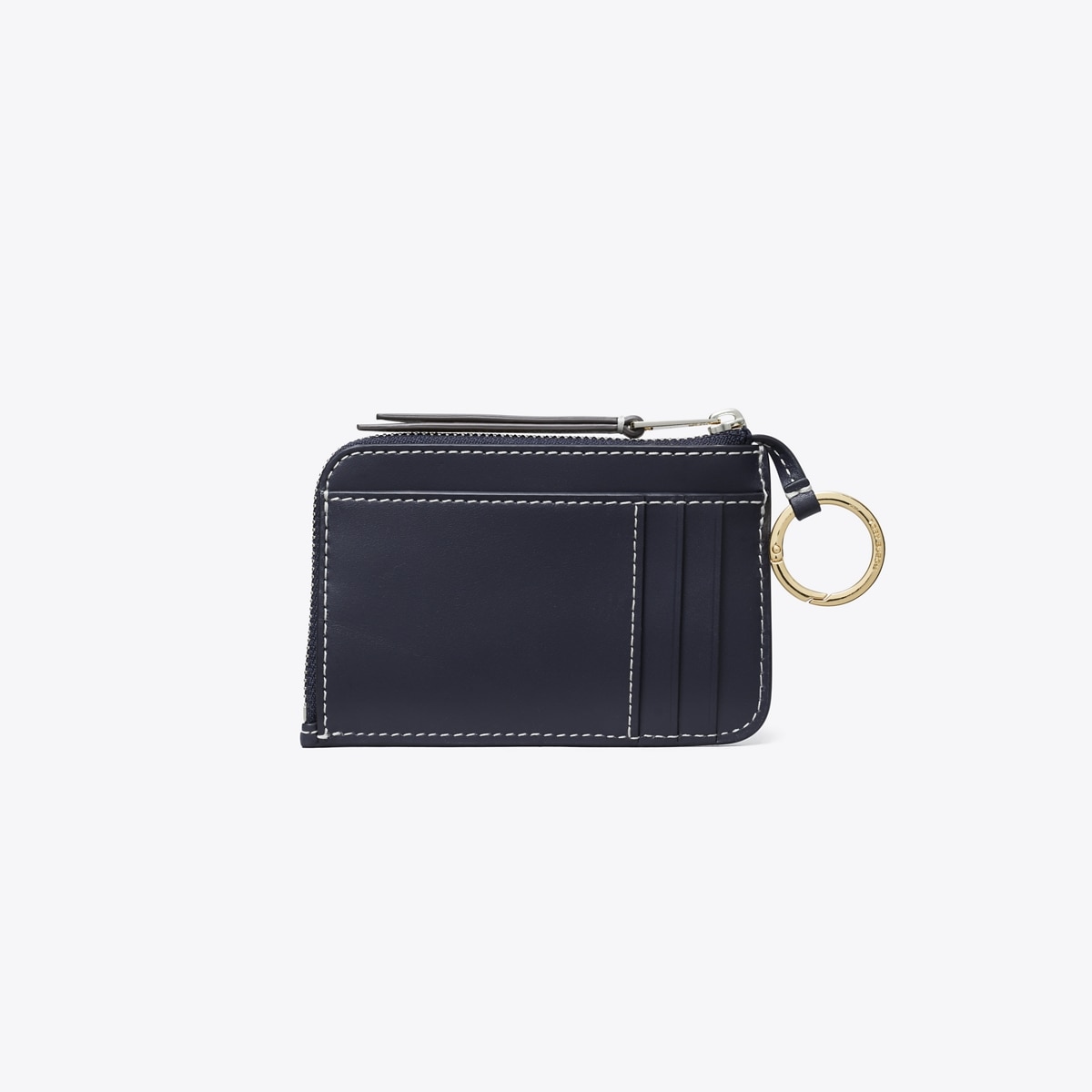 T Monogram Zip Card Case