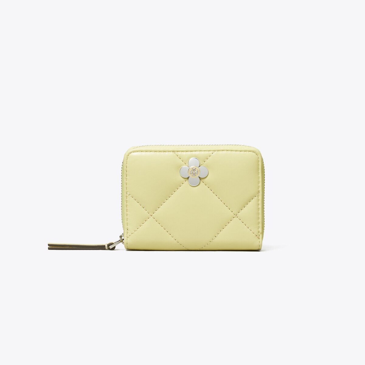 Kira Clover Diamond Quilt Small Zip Around Wallet