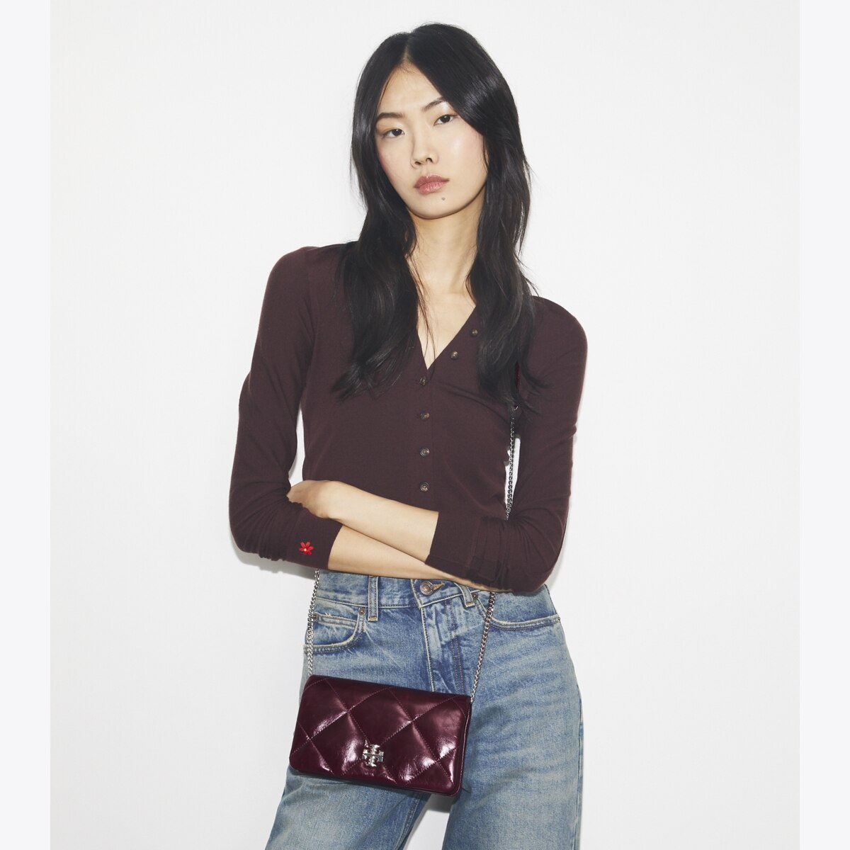 Kira Diamond Quilt Distressed Crossbody