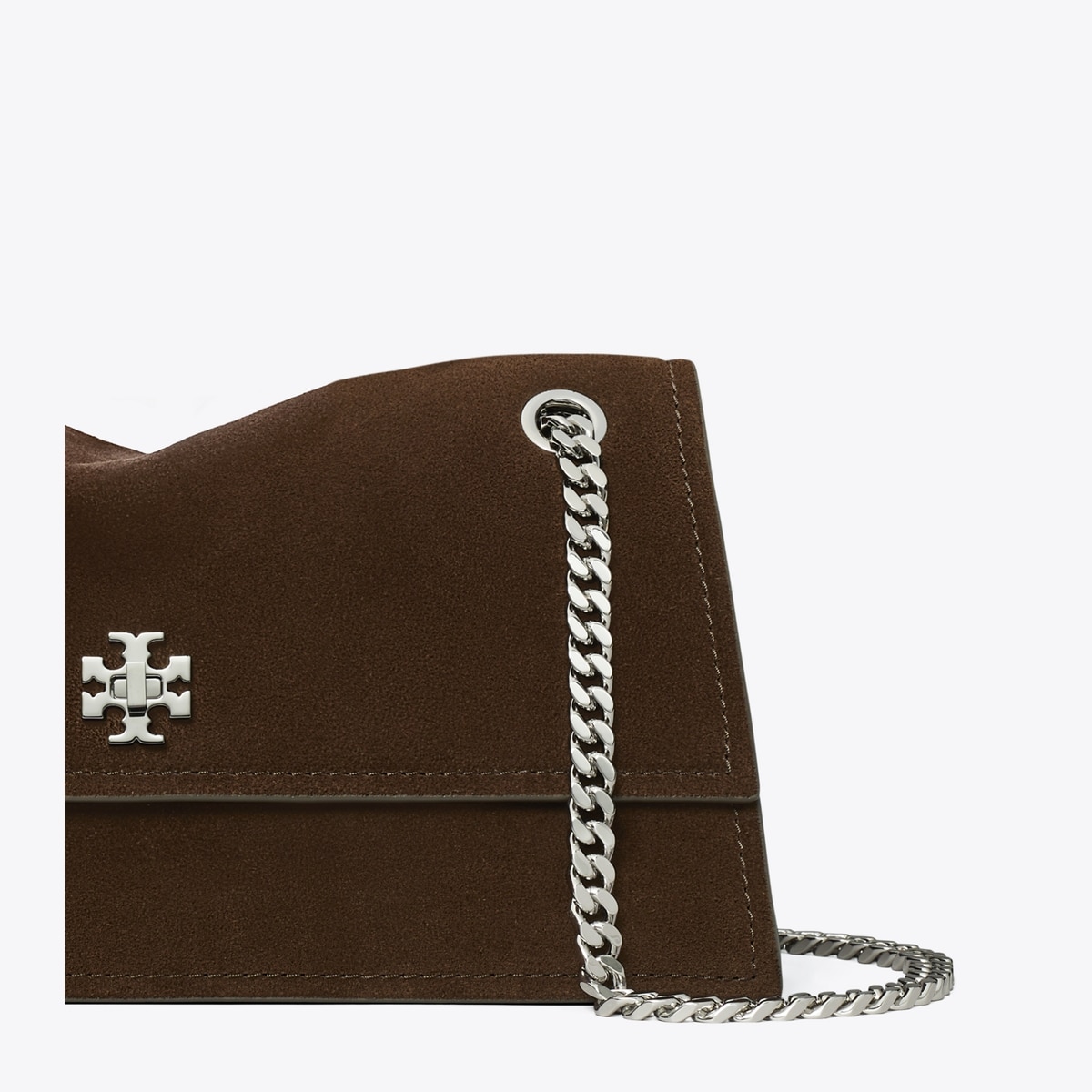 Kira Turnlock Suede Shoulder Bag