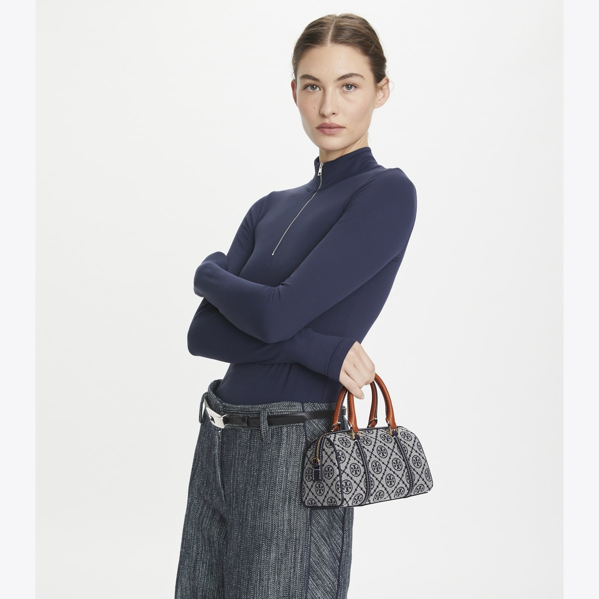 T Monogram Petite Barrel Bag