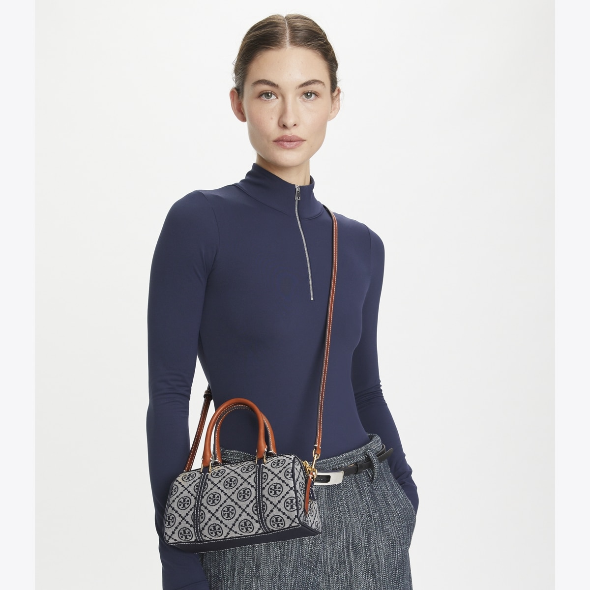 T Monogram Petite Barrel Bag