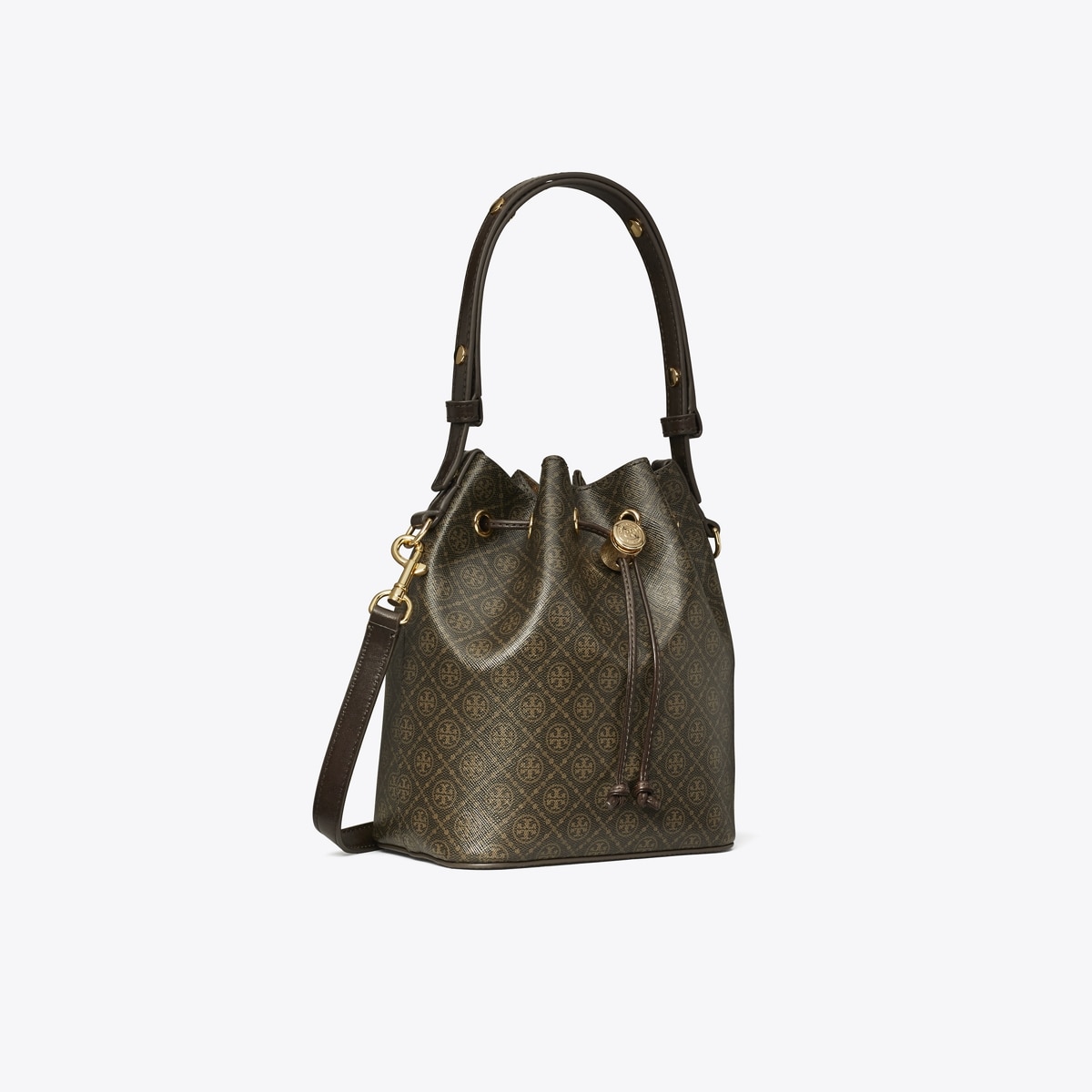 T Monogram Coated Canvas Bucket Bag