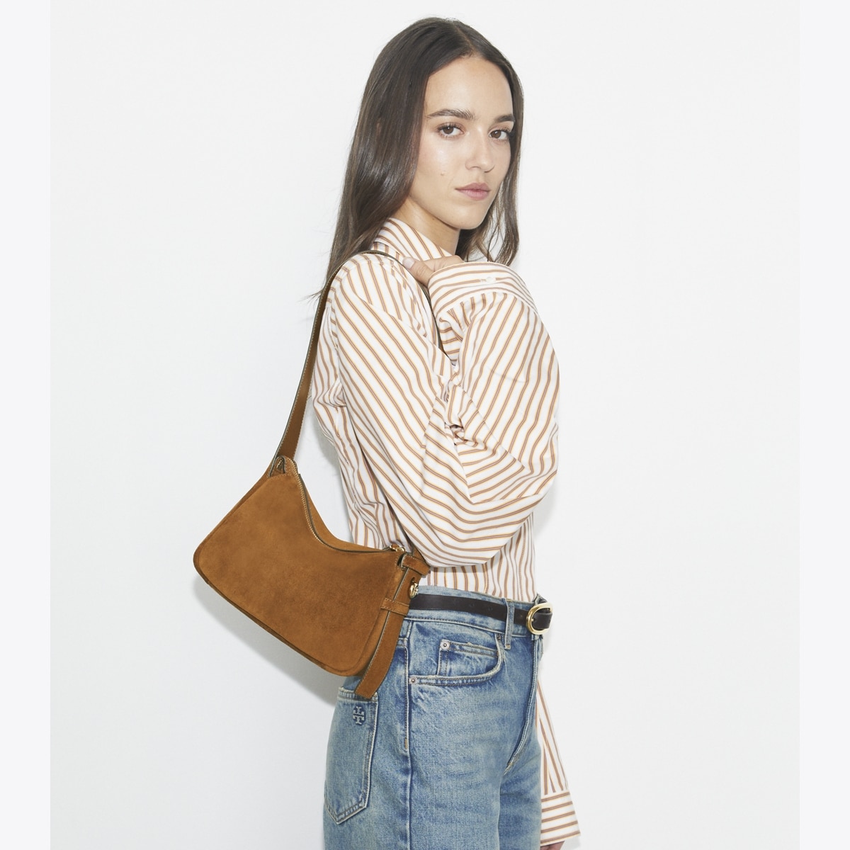 Small Romy Suede Shoulder Bag