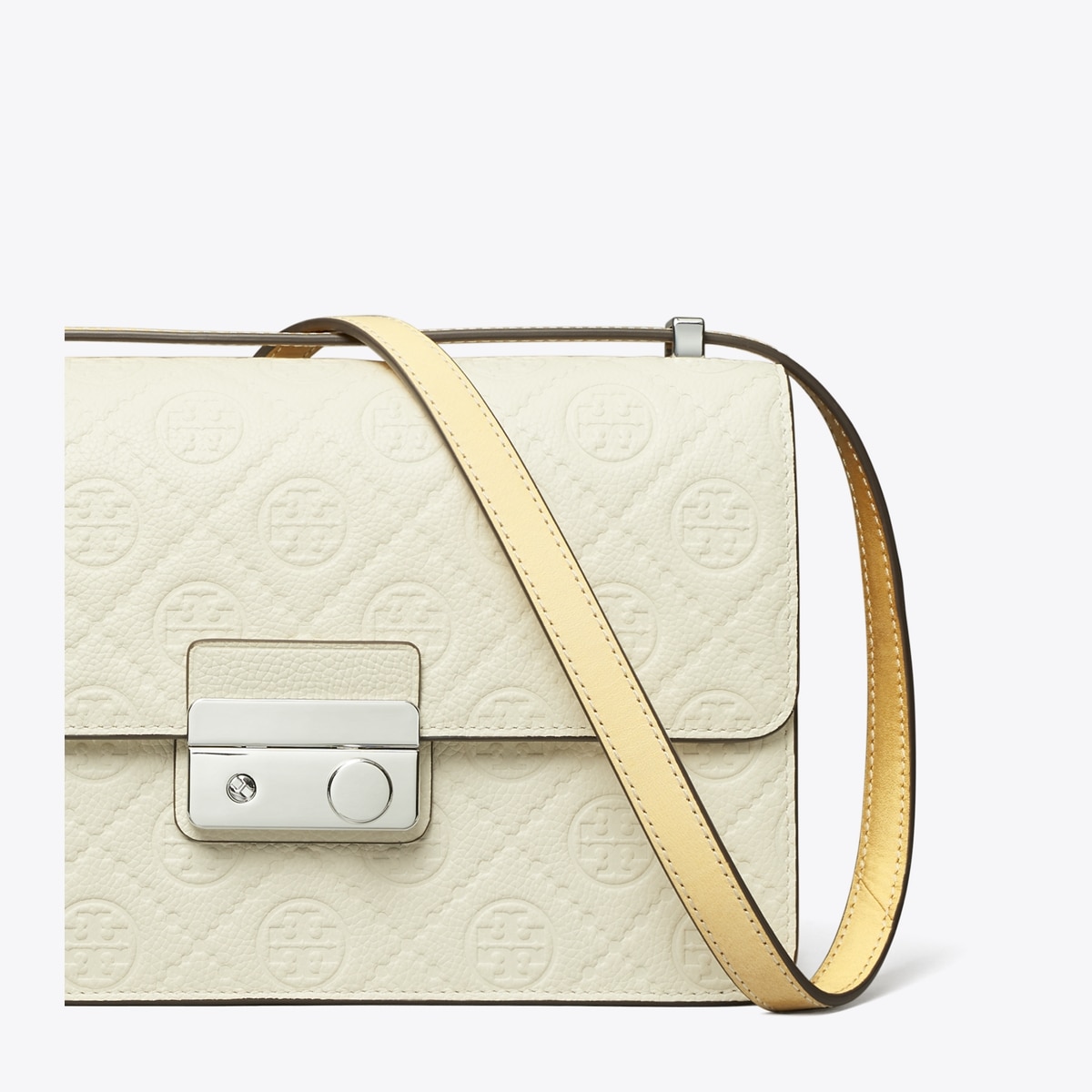 T Monogram Pebble Shoulder Bag