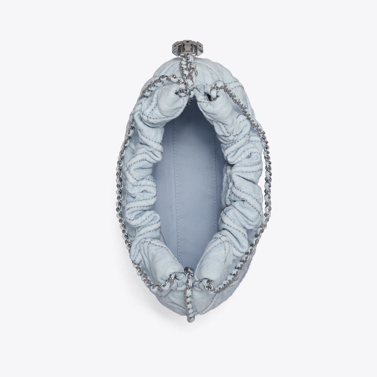 Mini Fleming Soft Denim Hobo Bag