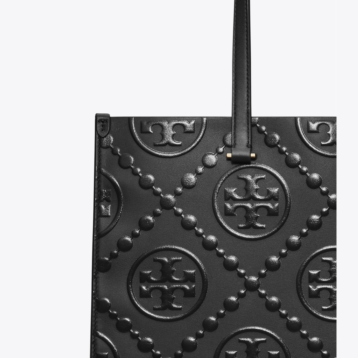 T Monogram Embossed Tote