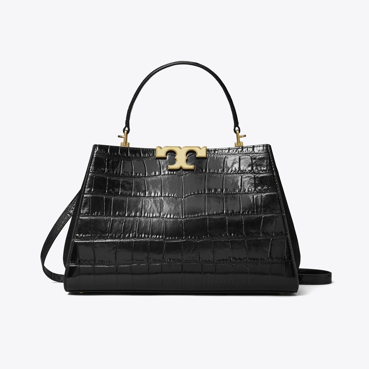 Eleanor Croc-Embossed Satchel