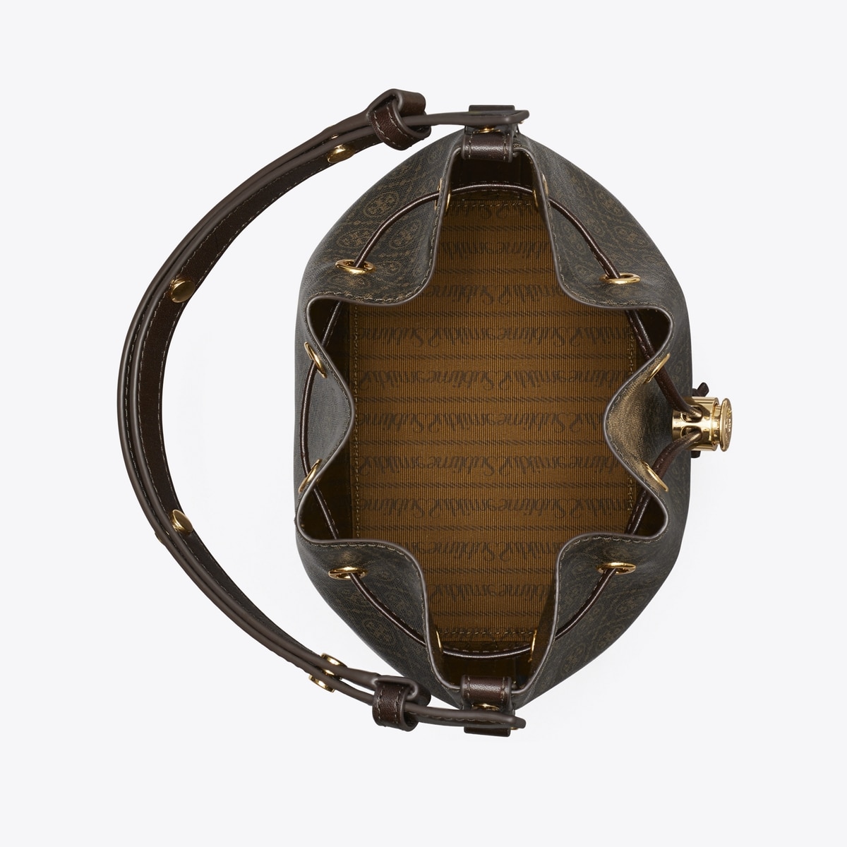 T Monogram Coated Canvas Bucket Bag