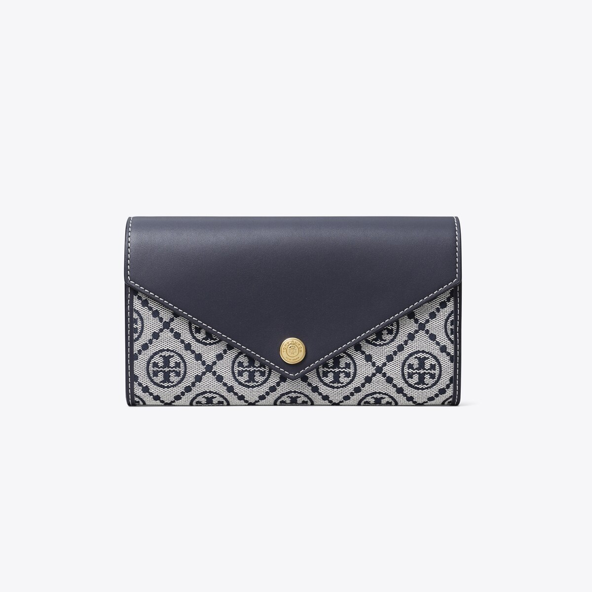 T Monogram Wide Envelope Wallet