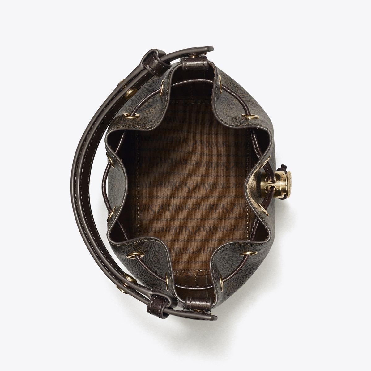 T Monogram Coated Canvas Mini Bucket Bag