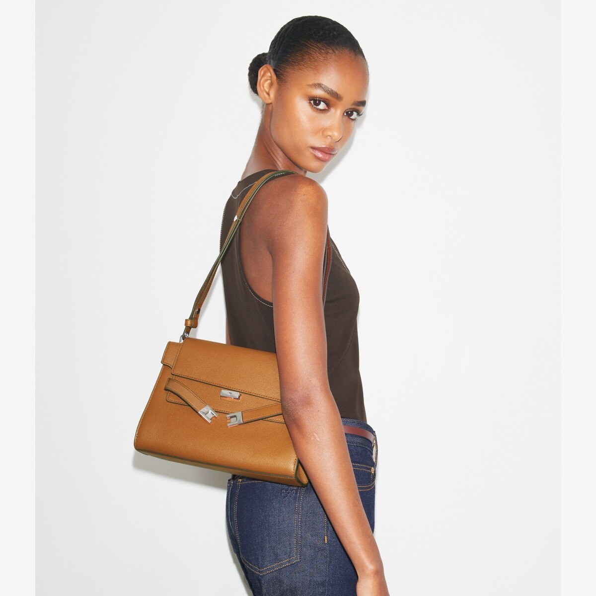 Lee Radziwill Pebbled Shoulder Bag