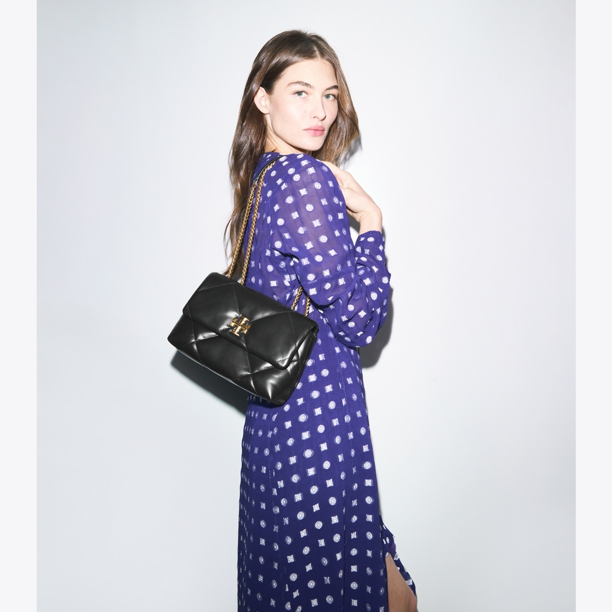 Small Kira Diamond Quilt Shoulder Bag