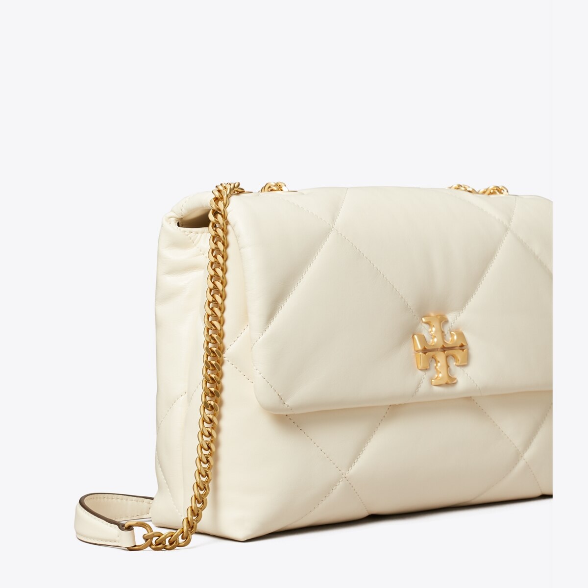 Kira Diamond Quilt Shoulder Bag - white