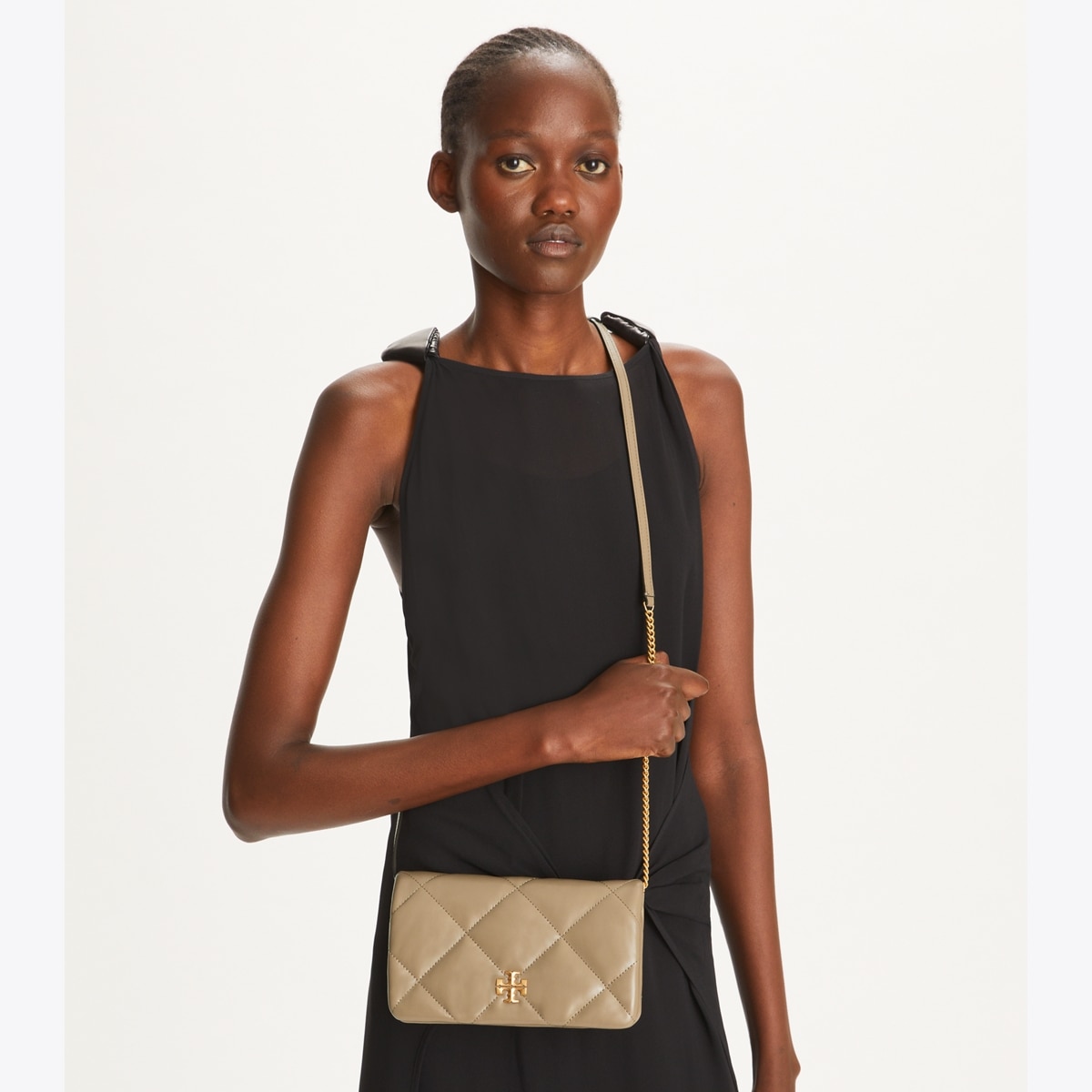 Kira Diamond Quilt Crossbody - tiramisu