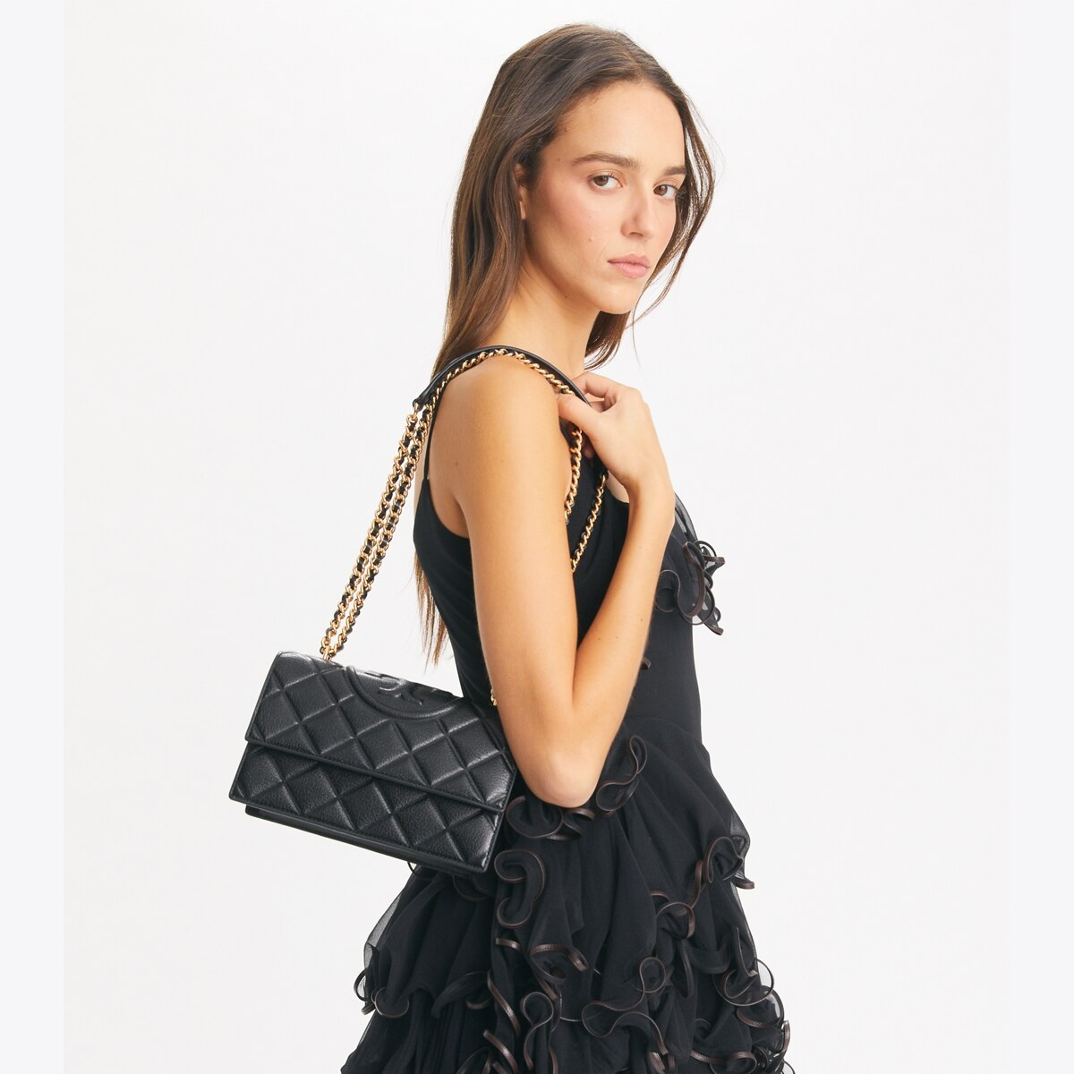 Small Fleming Shoulder Bag - black