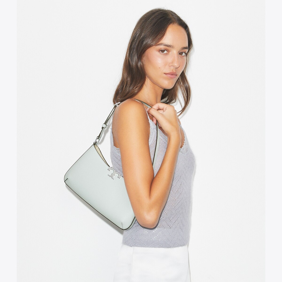 Eleanor Soft Slim Shoulder Bag - blue