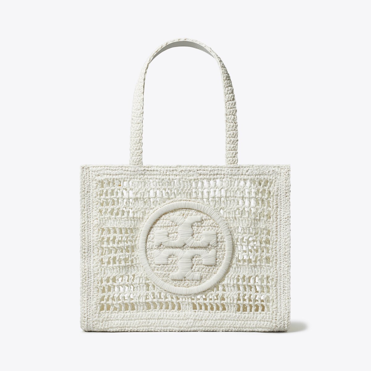 Small Ella Hand-Crocheted Tote - white