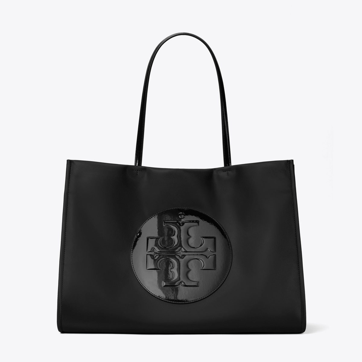 Ella Patent Tote - black