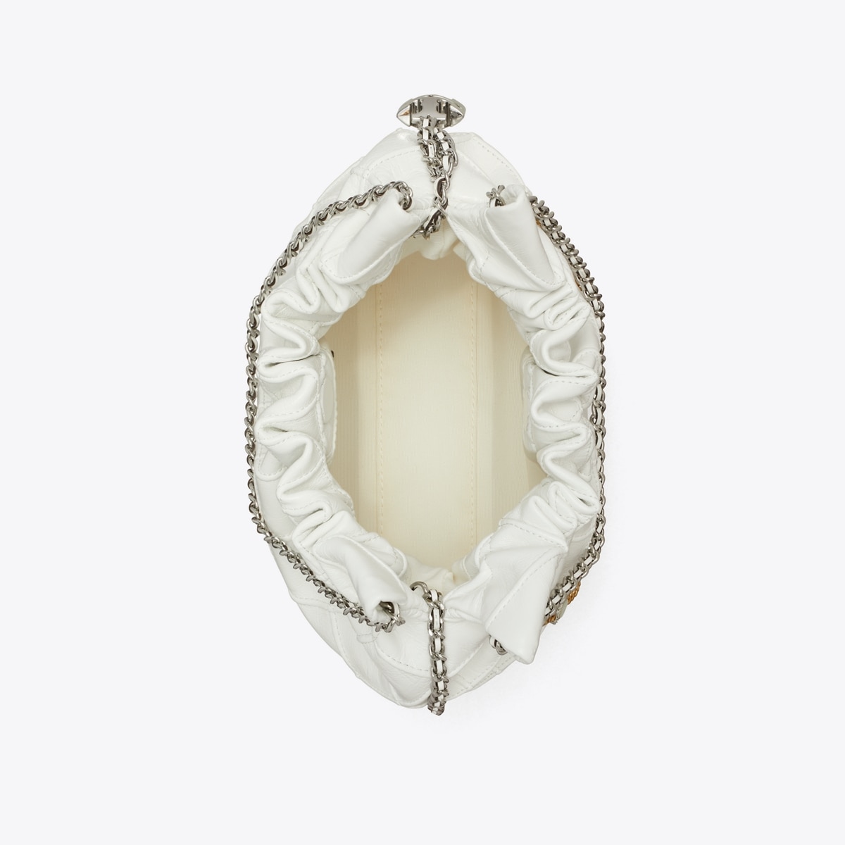 Mini Fleming Soft Distressed Hobo Bag - white