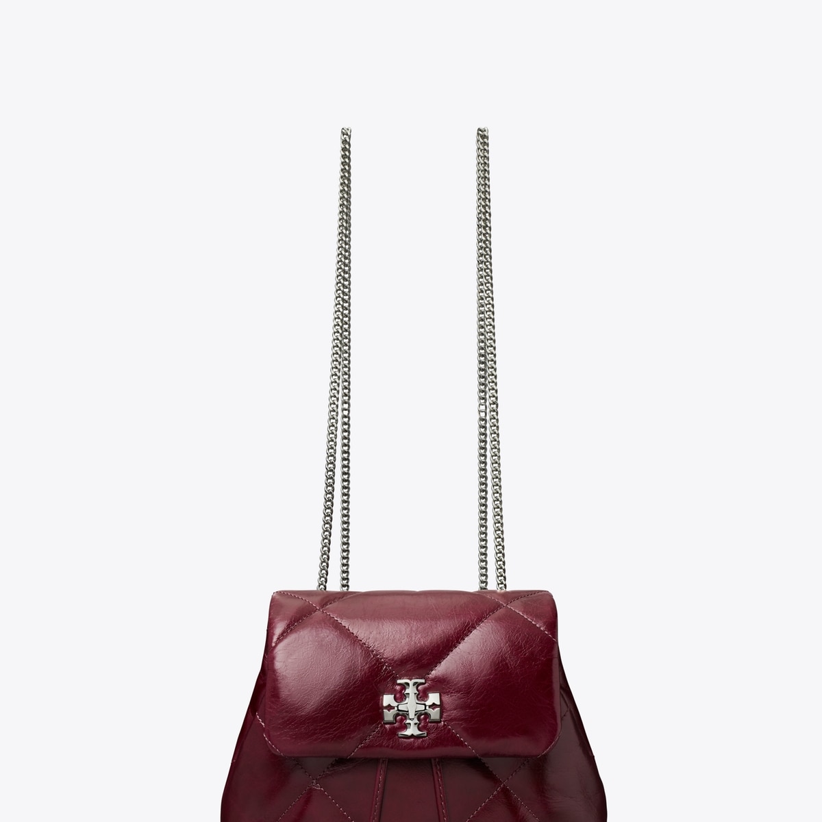 Mini Kira Diamond Quilt Distressed Backpack - red