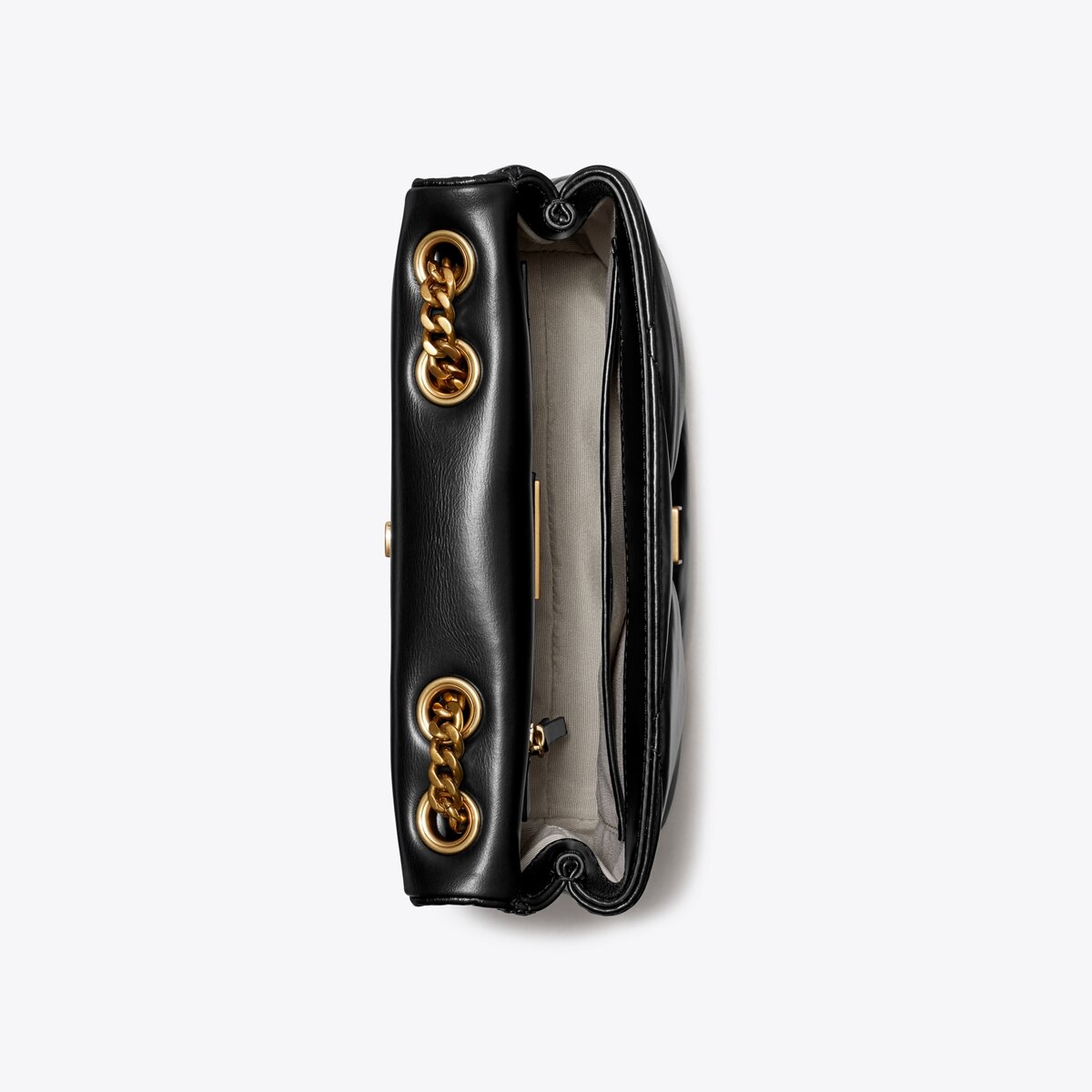 Small Kira Diamond Quilt Shoulder Bag - black